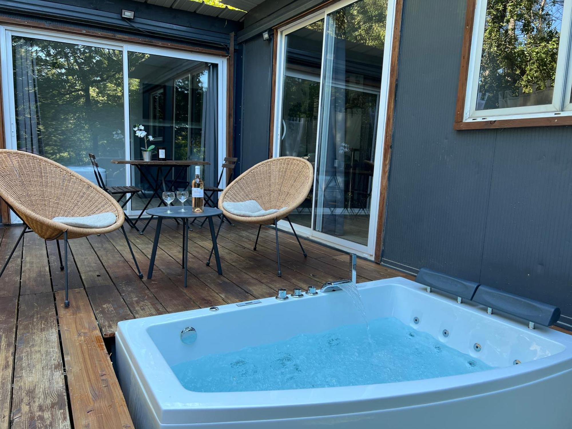 Superbe Cabane Jacuzzi Jardin Clim Wifi Parking Мейрей Екстер'єр фото