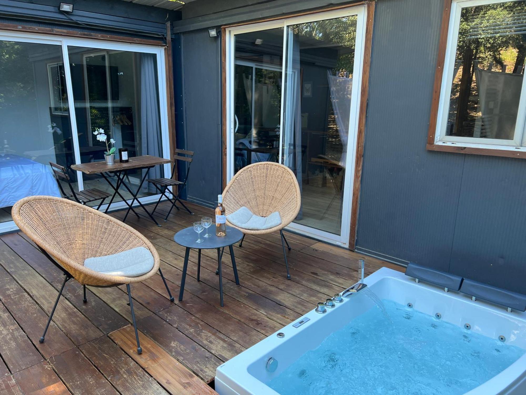 Superbe Cabane Jacuzzi Jardin Clim Wifi Parking Мейрей Екстер'єр фото